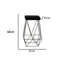 Ver imagem 3 de Banqueta Luci Preta Veludo Preta Iben Móveis