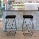 Ver imagem 2 de Banqueta Luci Preta Veludo Preta Iben Móveis