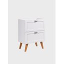 Ver imagem 4 de Gabinete para Banheiro com Tampo Cuba e Espelheira Organica 60cm Retro Mdf Branco Milano - On Móveis