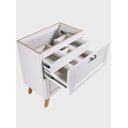 Ver imagem 5 de Gabinete para Banheiro com Tampo Cuba e Espelheira Organica 60cm Retro Mdf Branco Milano - On Móveis