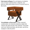 Ver imagem 7 de Kit 2 Poltrona e Puff Decorativo Sara Estilo Industrial:bouclé Terracota