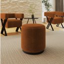 Ver imagem 2 de Kit 2 Poltrona e Puff Decorativo Sara Estilo Industrial:bouclé Terracota