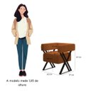 Ver imagem 3 de Kit 2 Poltrona e Puff Decorativo Sara Estilo Industrial:bouclé Terracota