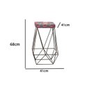 Ver imagem 3 de Banqueta Luci Preta Estampado Iben Móveis