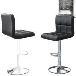 Kit com 2 Banquetas Gomos Confort , Giratoria, com Regulagem de Altura Preta - 2