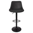 Ver imagem 1 de Banqueta Alta Estofada C/encosto P/cozinha Gir.preta