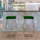 Ver imagem 2 de Banqueta Luci Bronze Suede Verde Iben Móveis