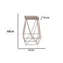 Ver imagem 3 de Banqueta Luci Bronze Suede Bege Iben Móveis