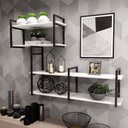 Ver imagem 5 de Nicho com Prateleira Decorativo Estilo Industrial Suspenso com Ferro e Madeira