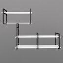 Ver imagem 6 de Nicho com Prateleira Decorativo Estilo Industrial Suspenso com Ferro e Madeira