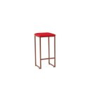 Ver imagem 1 de Banqueta Donna Bronze Veludo Vermelho Iben Móveis
