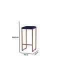 Ver imagem 3 de Banqueta Donna Bronze Veludo Azul Marinho Iben Móveis