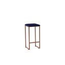 Ver imagem 1 de Banqueta Donna Bronze Veludo Azul Marinho Iben Móveis