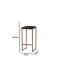 Ver imagem 3 de Banqueta Donna Bronze Suede Preta Iben Móveis