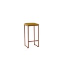 Ver imagem 1 de Banqueta Donna Bronze Suede Mostarda Iben Móveis