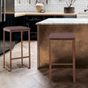 Ver imagem 2 de Banqueta Donna Bronze Suede Mascavo Iben Móveis
