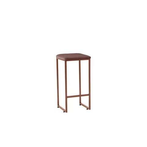 Banqueta Donna Bronze Suede Mascavo Iben Móveis