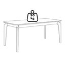 Ver imagem 4 de Mesa de Jantar 6 Lugares Tampo MDF 180x90 cm 20509 Cinamomo Natuem