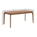 Ver imagem 3 de Mesa de Jantar 6 Lugares Tampo MDF 180x90 cm 20509 Cinamomo Natuem