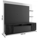 Ver imagem 3 de Estante Niterói para Tv até 70 Polegadas 3 Portas 2 Prateleiras com Led Colibri