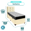 Ver imagem 3 de Kit Cabeceira + Cama Box Bau + Colchão Solteiro D33 Iso100 Ortobom