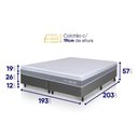 Ver imagem 3 de Conjunto Box Cinza Durban Cinza Espuma D28 King 193x203x57 - King House