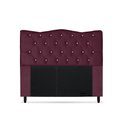 Ver imagem 1 de Cabeceira Dunas Solteiro 100cm com Strass Suede: Bordô