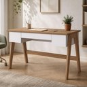 Ver mais imagens de Mesa Escrivaninha Soul Vintage 3 Gavetas MDP 150cm Off White Lyam Decor