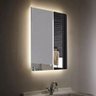 Espelho Retangular de Parede com Led Amarelo Moderno 45x65 Fonte Bivolt - 2