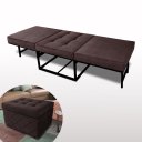 Ver imagem 3 de Puf Cama Pc01_mm 04 que Se Transforma em Sofá Cama Resistente e Confortável em Sued