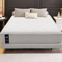 Ver imagem 1 de Cama Box Conjugado Queen com Colchão (158x64x198) Nevasca Gazin Cr35296 Branco/cinza Claro