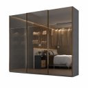 Ver imagem 2 de Roupeiro Veneto MDF com LED 274,5x230cm 3 Portas Reflecta Cinza 1000