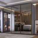 Ver imagem 1 de Roupeiro Veneto MDF com LED 274,5x230cm 3 Portas Reflecta Cinza 1000
