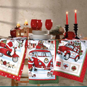 Ver imagem 2 de Kit 3 Panos de Prato Copa Natalino Felpudo Estampado 100% Algodão 65cmx45cm