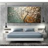 Quadro Pintura Tela Arvores e Flores Modernas Em Altos Relevos 2056: 70cm (A) x 140cm (L) - 5