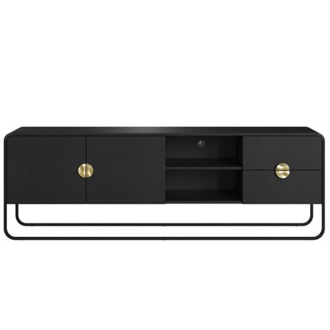Rack Bancada Organica Tv 65 Polegadas 180 Cm 28076 Artesano Nero Preto