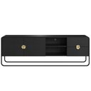 Ver imagem 1 de Rack Bancada Organica Tv 65 Polegadas 180 Cm 28076 Artesano Nero Preto
