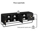 Ver imagem 5 de Rack Bancada Organica Tv 65 Polegadas 180 Cm 28076 Artesano Nero Preto