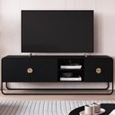 Ver imagem 2 de Rack Bancada Organica Tv 65 Polegadas 180 Cm 28076 Artesano Nero Preto