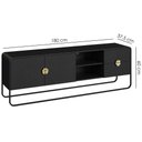 Ver imagem 3 de Rack Bancada Organica Tv 65 Polegadas 180 Cm 28076 Artesano Nero Preto