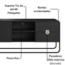 Ver imagem 6 de Rack Bancada Organica Tv 65 Polegadas 180 Cm 28076 Artesano Nero Preto