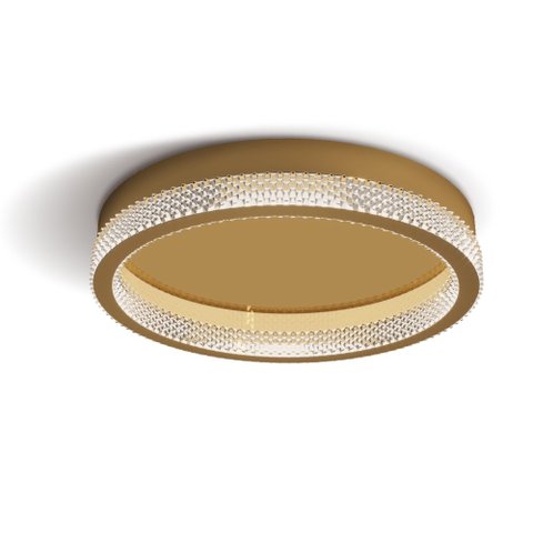 Plafon Moderno Sobrepor Led 24w 3000k Dourado Bvlgari 40cm Bivolt Mais Luz