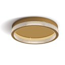 Ver imagem 1 de Plafon Moderno Sobrepor Led 24w 3000k Dourado Bvlgari 40cm Bivolt Mais Luz