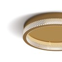 Ver imagem 2 de Plafon Moderno Sobrepor Led 24w 3000k Dourado Bvlgari 40cm Bivolt Mais Luz