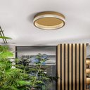 Ver imagem 3 de Plafon Moderno Sobrepor Led 24w 3000k Dourado Bvlgari 40cm Bivolt Mais Luz