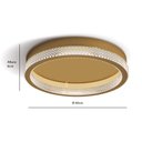 Ver imagem 4 de Plafon Moderno Sobrepor Led 24w 3000k Dourado Bvlgari 40cm Bivolt Mais Luz