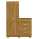 Ver imagem 6 de Guarda Roupa Cômoda 4 Gavetas 120cm Rita Nature V02 - Mpozenato