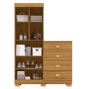 Ver imagem 5 de Guarda Roupa Cômoda 4 Gavetas 120cm Rita Nature V02 - Mpozenato