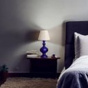 Ver imagem 2 de Abajur de Cerâmica Pequeno Imperial Azul Royal com Cúpula de Tecido