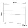 Cabeceira Cama Box Casal Malik 140cm Suede Cinza Claro - Desk Design - 4